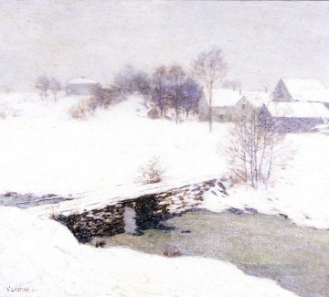  leroy - The White Mantle scenery Willard Leroy Metcalf Landscapes river